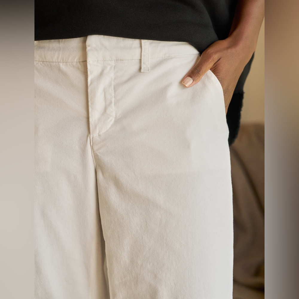Frank & Eileen WESTPORT The Italian Wide-Leg Chino Size 12 - Picture 3 of 8